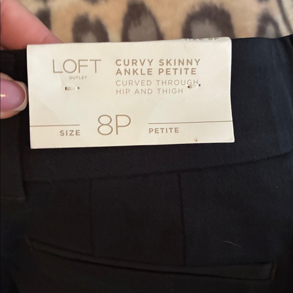 Ann Taylor Loft Outlet black curvy skinny ankle petite pants NWT - Picture 9 of 14
